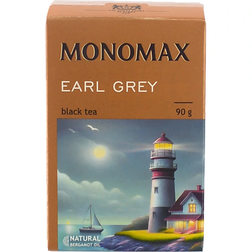 Чай чорний цейлонський байховий листовий з бергамотом Earl Grey Monomax к/у 90г