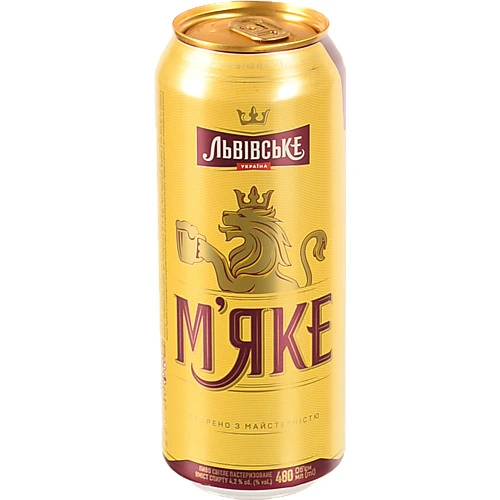 Пиво Львівське 0.48л м'яке з.б