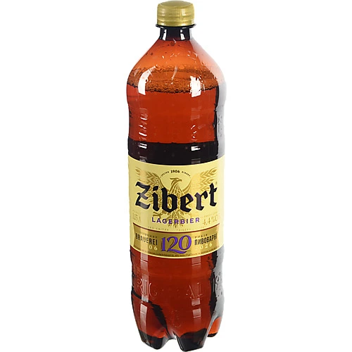 Пиво світле пастеризоване [Zibert Lagerbier Світлеk, 4,4%, 1,15 л, ПЕТ-пляшка