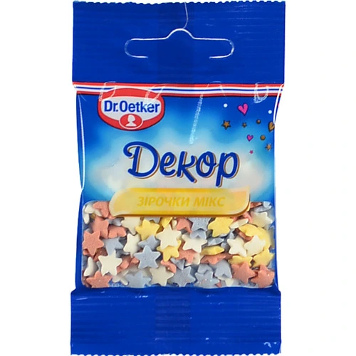Посипка цукрова декоративна Зірочки мікс Dr.Oetker м/у 10г