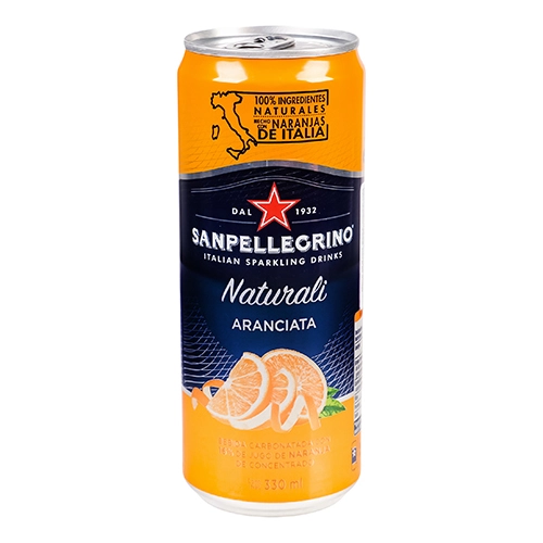 Напій соковий сильногазований Aranciata Sanpellegrino з/б 330мл