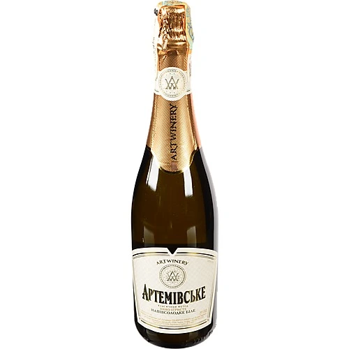 Вино ігристе 0.75л 10-13.5% біле напівсолодке Артемівське Artwinery пл