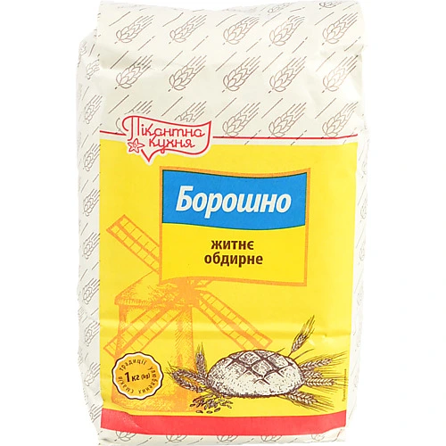 Борошно Пікантна кухня 1кг житнє обдирне