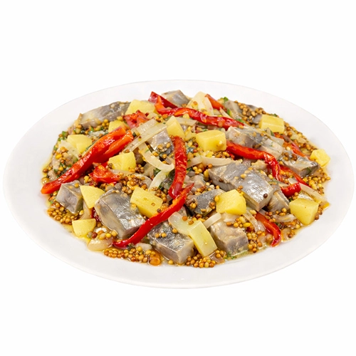 Закуска оселедець з ананасом