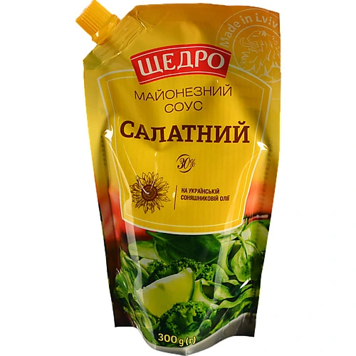 Майонез Щедро 300г 30% салатний д.п