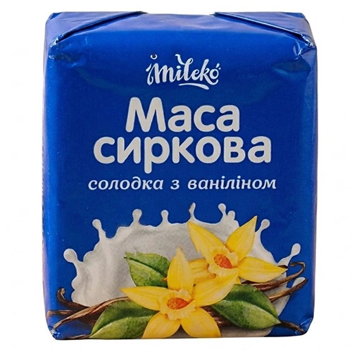 Маса сиркова Mileko 180г ваніль ф.п.
