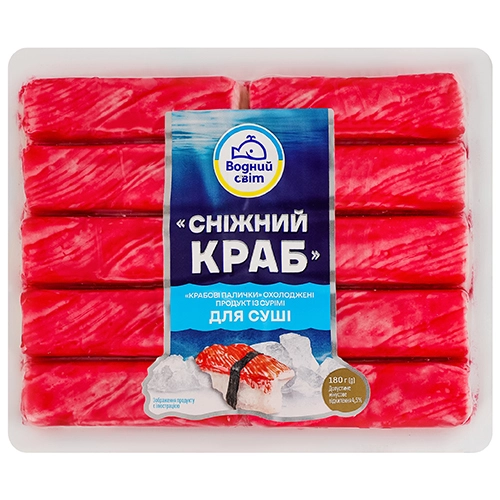 Крабові палички Водний світ 180г сніжн.краб д.суші