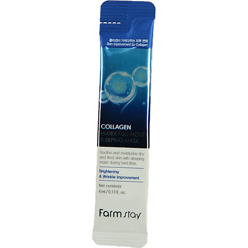 Маска Farmstay 4мл д.обличчя collagen water full moist sleeping нічна зволожуюча з колагеном