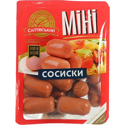 Сосиски [Салтівський Мясокомбінатk [Мініk, першого ґатунку, 350 г