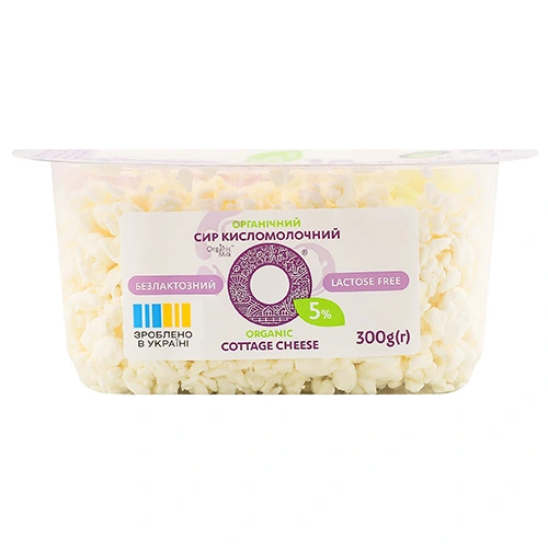 Сир к.м. Органік Мілк 300г 5% безлактозний ванн