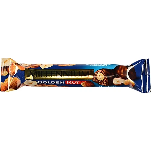 Шоколадний батон Millennium 40г golden nut молочний
