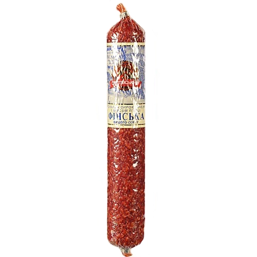 Ковбаса [Салтівський М'ясокомбінатk [Фінськаk з мясом птиці, сирокопчена, вищий ґатунок, 350 г