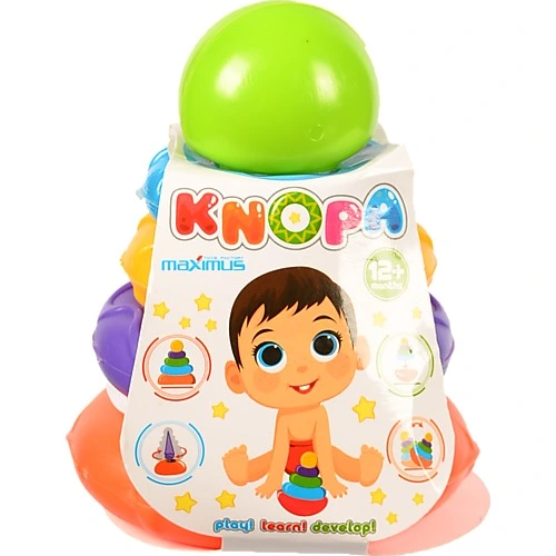 Іграшка для дітей от 12міс з пластику без механізмів 5202 Пірамідка Knopa Maximus 1шт