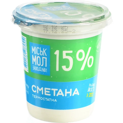 Сметана ММЗ 300г 15% ст