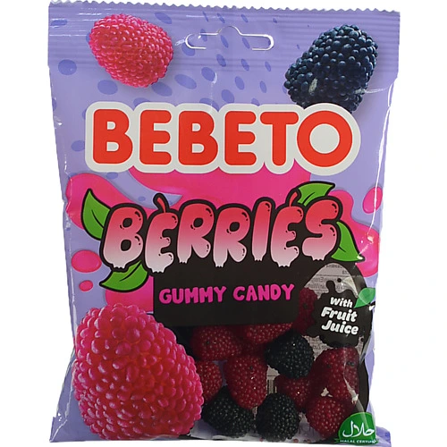 Жувальні цукерки Bebeto 70г ягіди