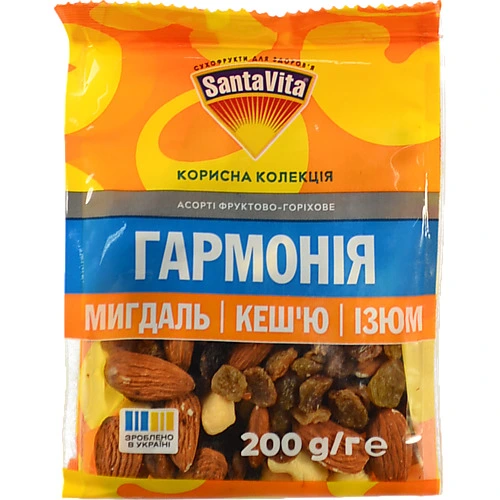 Асортi Санта Віта 200г гармонія фруктово-горіхове