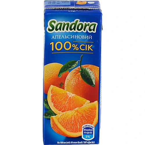 Сік Сандора 0.2л апельсин