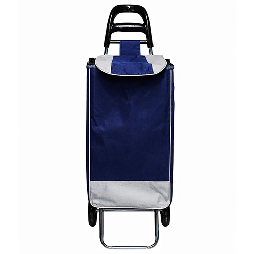 Тачка сумка на колесах PU кол Синя однотон 563420