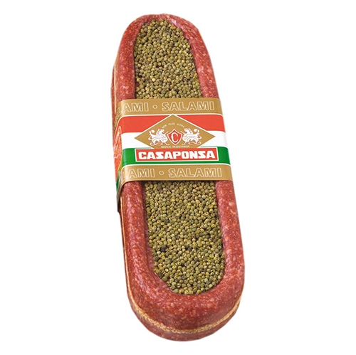 Ковбаса Casaponsa салямі "Чапата" екстра з зеленим перцем
