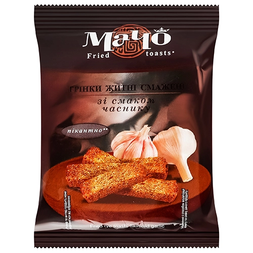 Грінки житні Мачо 65г часник