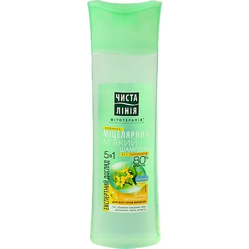 Шампунь Чиста лінія 400мл сила 5 трав д всех тіпів волосся
