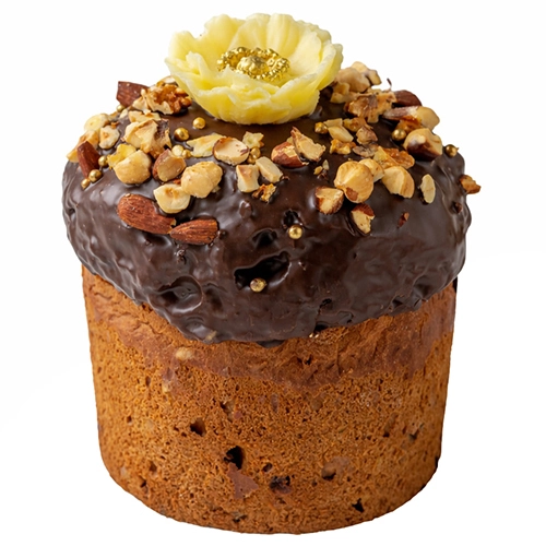 Куліч Еліт 550г з шоколадною начинкою власне вир-во