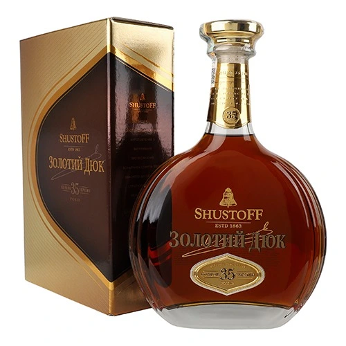 Коньяк 0.7л 40% марочний 35 років Золотий Дюк Shustoff к/у