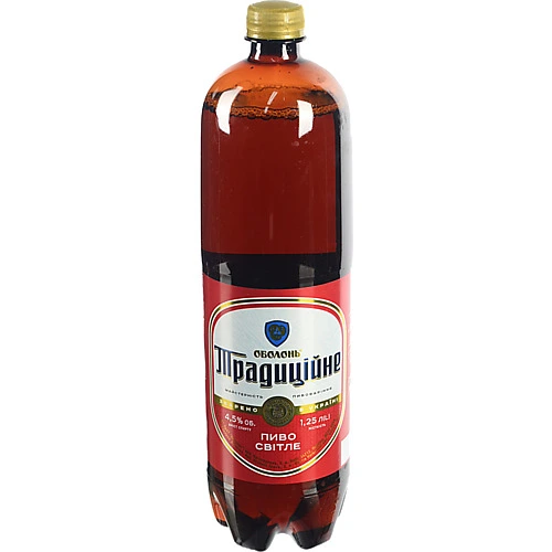 Пиво Оболонь 1.25л традиційне 4.9%