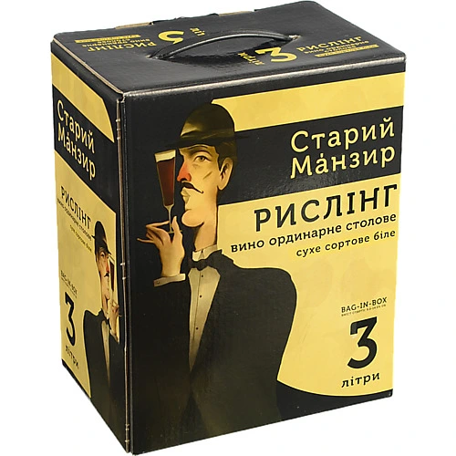 Вино Старий манзир 3л рислінг сухе біле