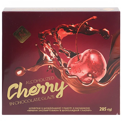 Цукерки ЖЛ 205г вишня шоколадна глазур