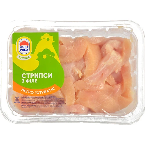 Стріпси Наша Ряба 500г з філе кур-бр н.ф охол