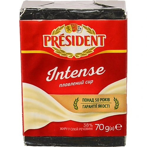 Сир плавлений 38% Intense President м/у 70г
