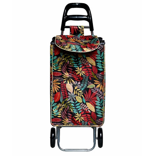 Тачка сумка на колесах PU кол. Велика квітка 56х34х20