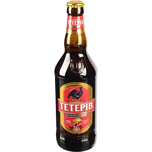 Пиво Тетерів Хмільна Вишня 500мл 7% напівтемне фільтроване пастеризоване