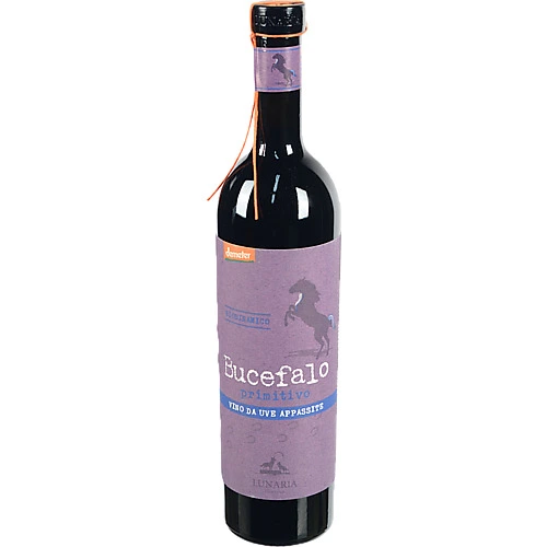 Вино Lunaria 0.75л напівсухе червоне буцефало примітиво терре ді кєті