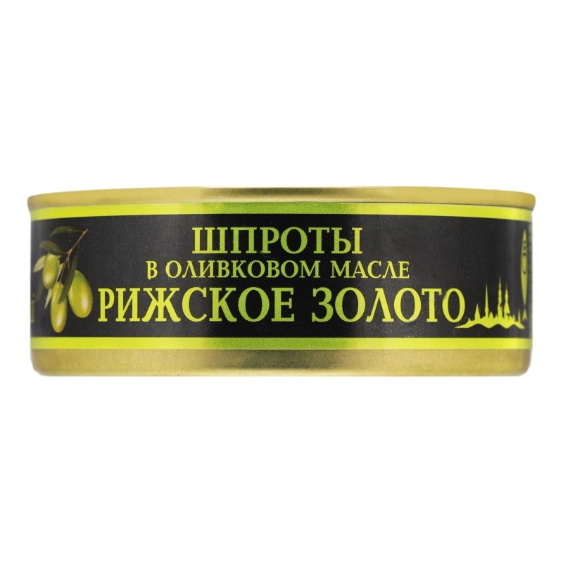 Шпроти в оливковій олії Рижское золото з/б 240г