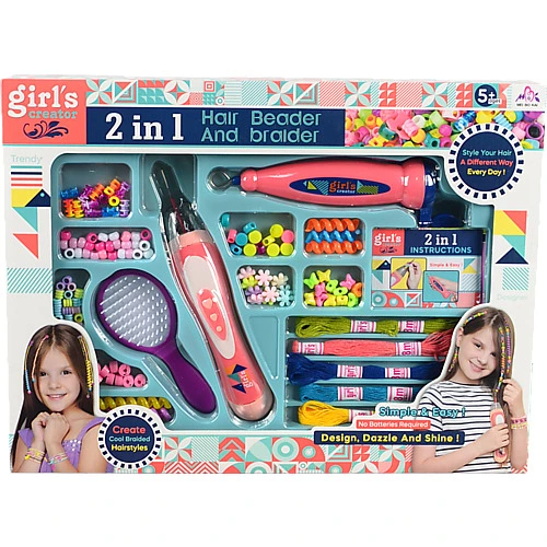 Ігровий набір 2в1 для прикрашання зачісок та створення браслетів 73360 GIRL`S CREATOR
