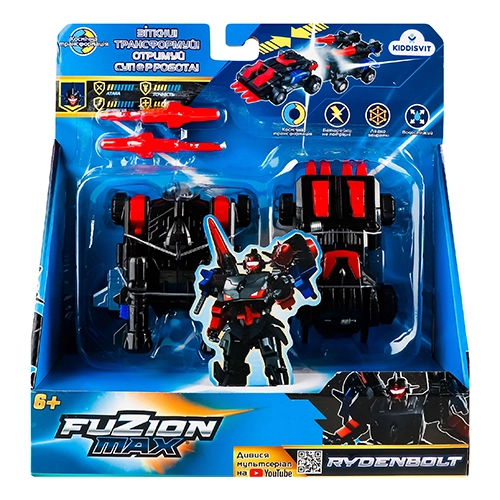 Набір ігровий для дітей від 6років машинок-трансформерів 54005 Rydenbolt Fuzion Max 1шт