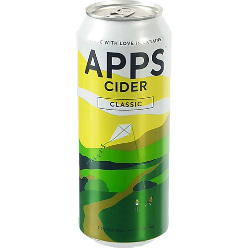 Сидр Apps 500мл 5.5% солодкий газований Класік з/б