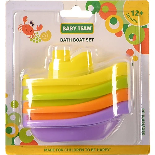 Набір іграшок для ванної BABY TEAM [Яскраві човникиk. 4 шт..арт 8854