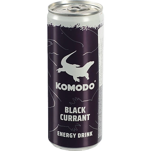 Напій енергетичний Komodo 0.25л ч. смородина з.б.