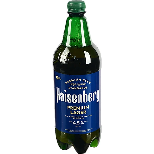 Пиво Haisenberg 1л преміум лагер світле фільтроване 4.5%
