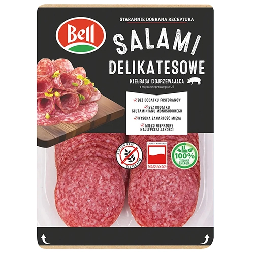 Ковбаса Bell 100г салямі делікатесна с.к
