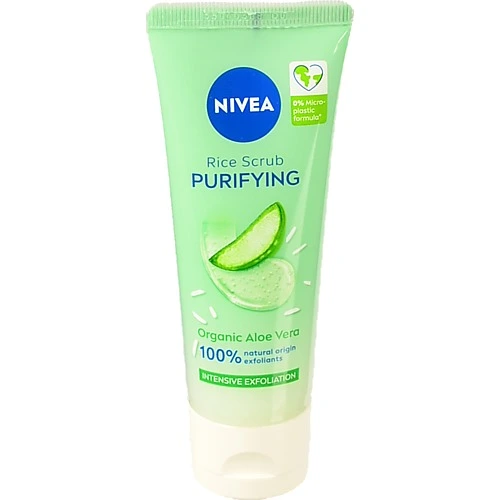 Скраб очищуючий рисовий Organic aloe vera Nivea 75мл