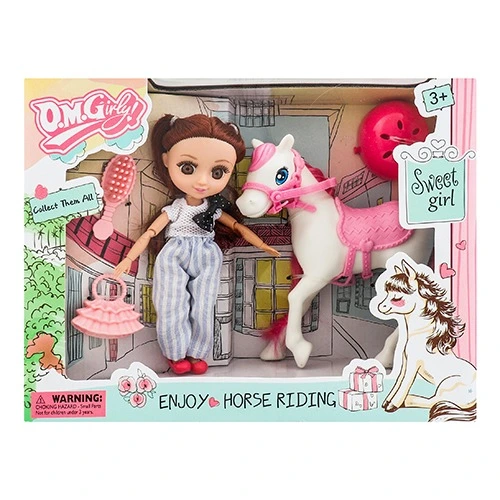 Набір ігровий для дітей від 3років 58003 Лялька Мія з конем Shantou Yisheng 1шт