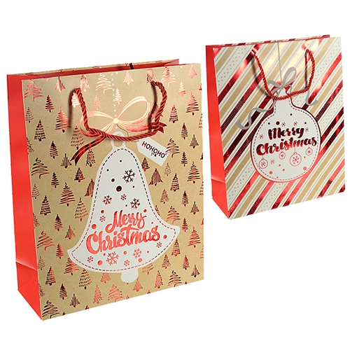 Пакет подарунковий новорічний тип 3 26*32*10cm