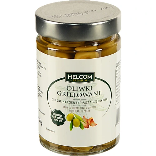 Оливки Helcom 300г premium гриль паста часник