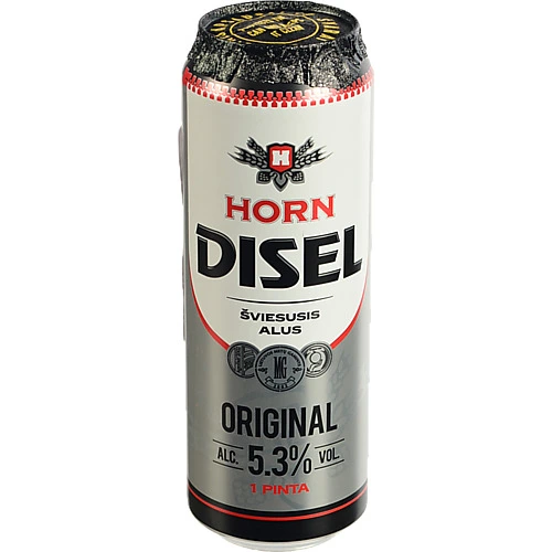 Пиво Horn Disel 0.568л original світле фільтроване з.б