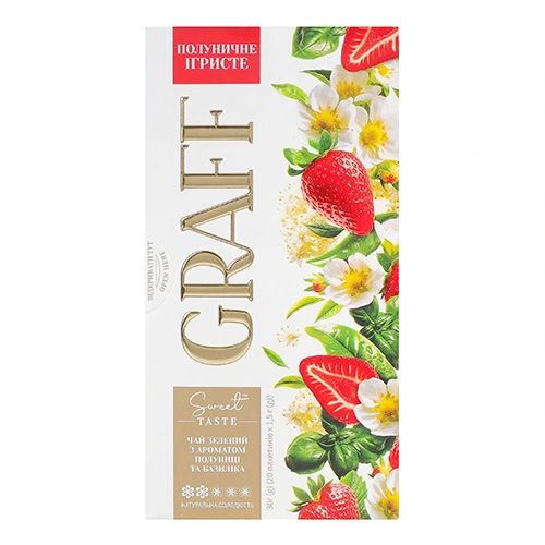 Чай Graff 20п полуничне ігристе полуниця базилік зелений