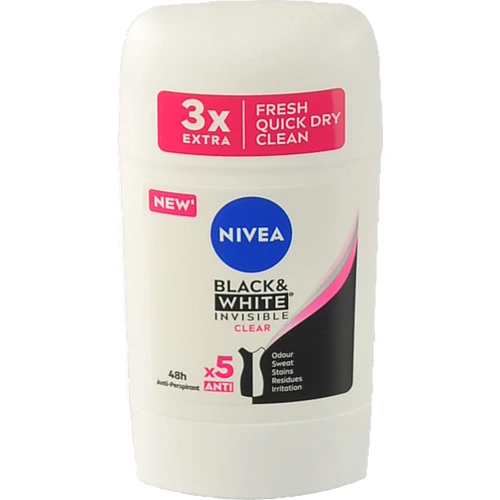 Антиперспірант Clear Black&White Invisible Nivea 50мл